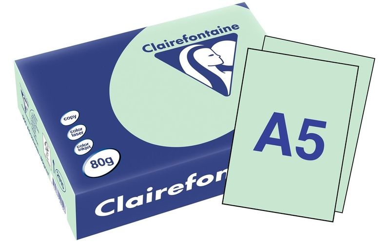 Clairefontaine Kopierpapier Trophée A5, Hellgrün, 80 gm2, 500 Blatt