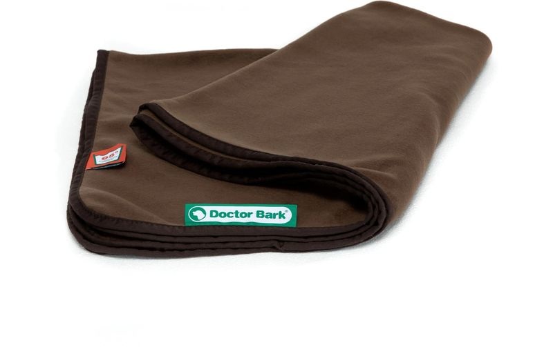 Doctor Bark Hunde-Decke Fleece XL Braun, 140 x 100 cm