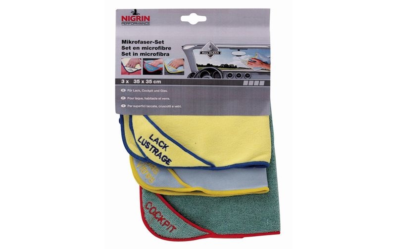 NIGRIN Mikrofasertuch-Set