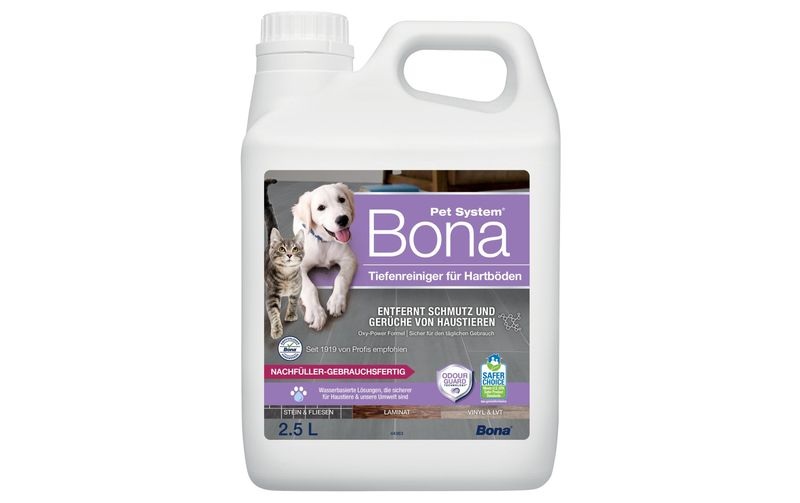 Bona Bodenreiniger Pet System für Hartböden, 2.5 l, 1 Stück