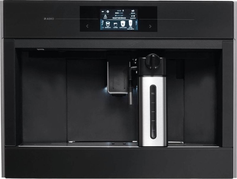 ASKO Kaffeemaschine ASKO ELEMENTS CM 8478G schwarzes Glas mit Perlmutt-Effekt