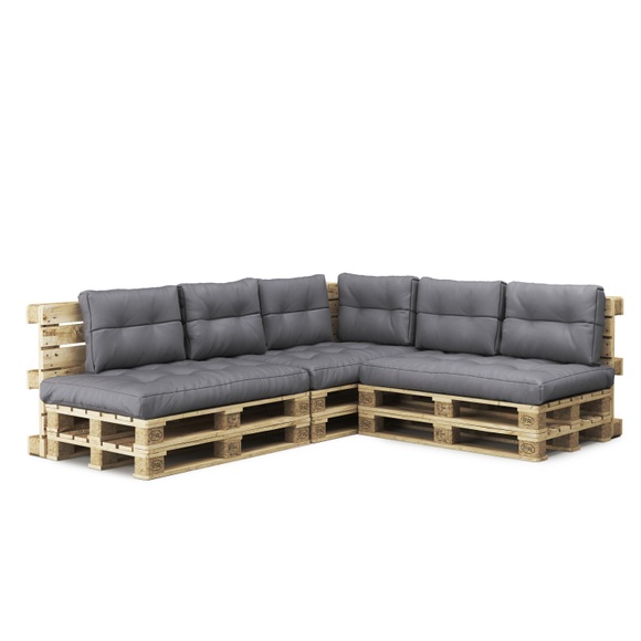 Palettenlounge ASCONA inkl. Kissen anthrazit