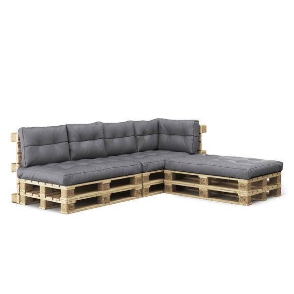 Palettenlounge TENERO inkl. Kissen anthrazit