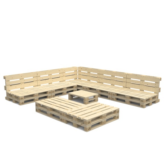 Palettenlounge LUGANO inkl. Tisch