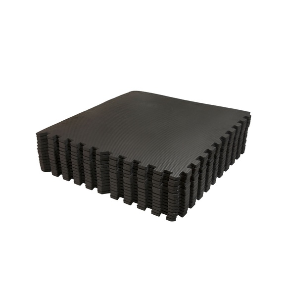 Bodenmatte 61 x 61 x 1.2 cm schwarz 12-er Set