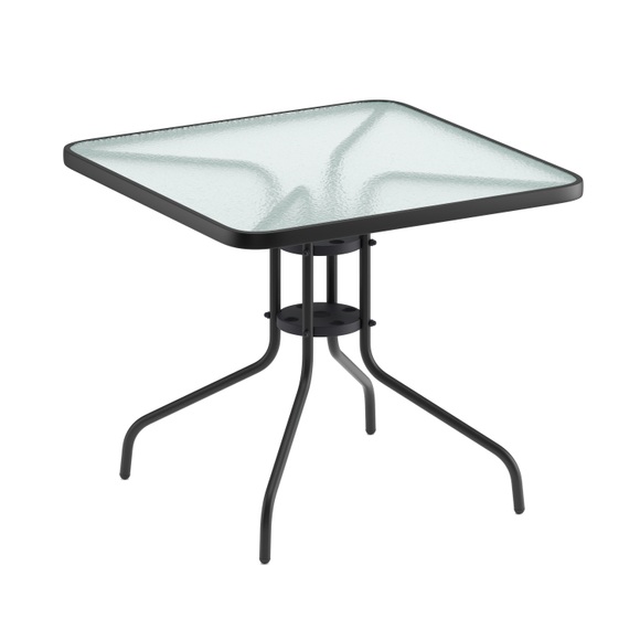 Gartentisch 60 x 60 cm schwarz
