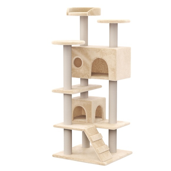 Katzenbaum 131cm hoch beige
