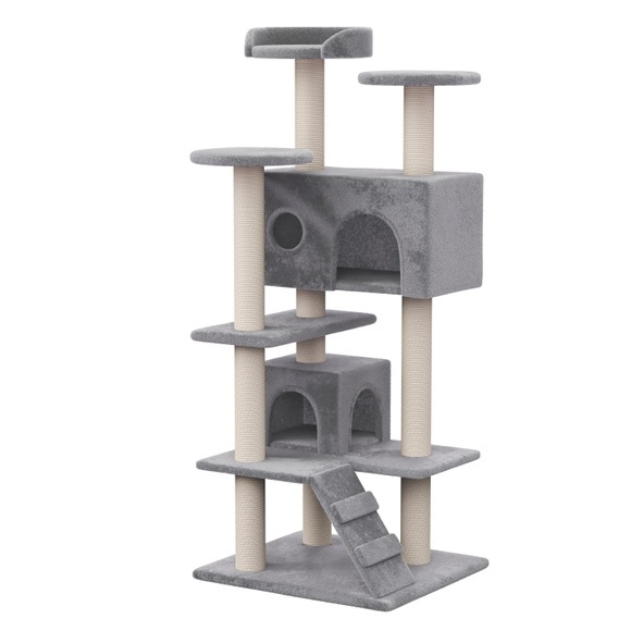 Katzenbaum 131 cm hoch grau