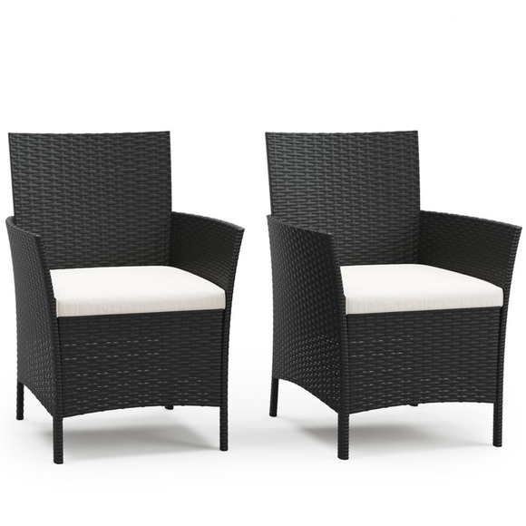 Rattanstühle Jasmina Doppelpack schwarz