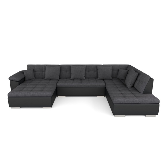 Sofa ARIA links grau/schwarz