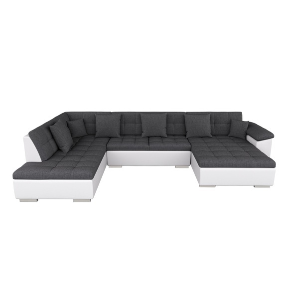 Sofa ARIA rechts grau/weiss