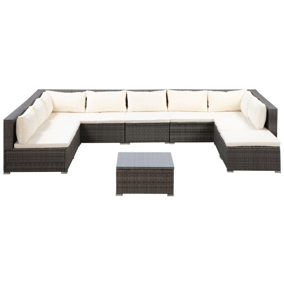 Rattanlounge COLOMBO grau