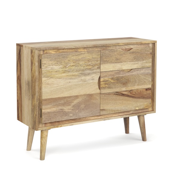 Sideboard Holz Vintage JARON 90 x 70 cm