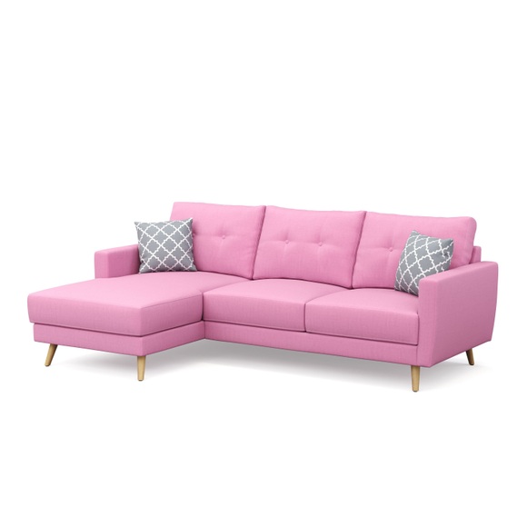 Ecksofa MANDY links pink