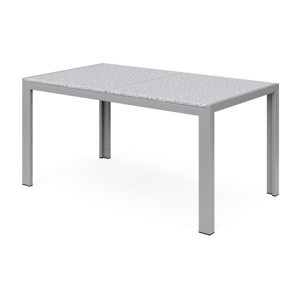 Granittisch 140 x 80 x 67 cm grau