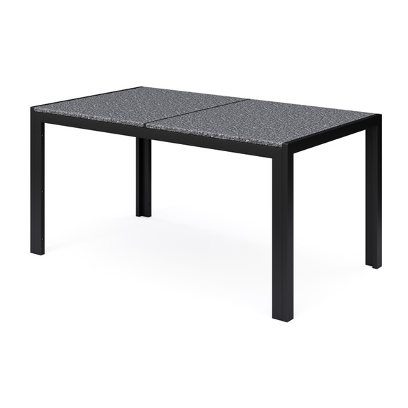 Granittisch 140 x 80 x 67 cm schwarz