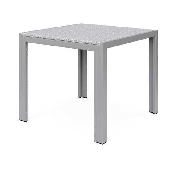 Granittisch 80 x 80 x 76 cm grau