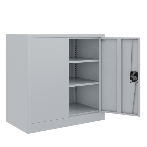 Aktenschrank mit 3 Böden grau