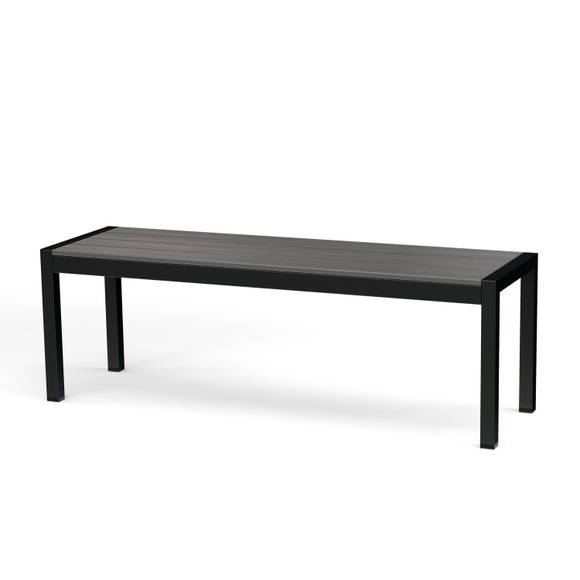 Bank Polywood 135 cm anthrazit / schwarz