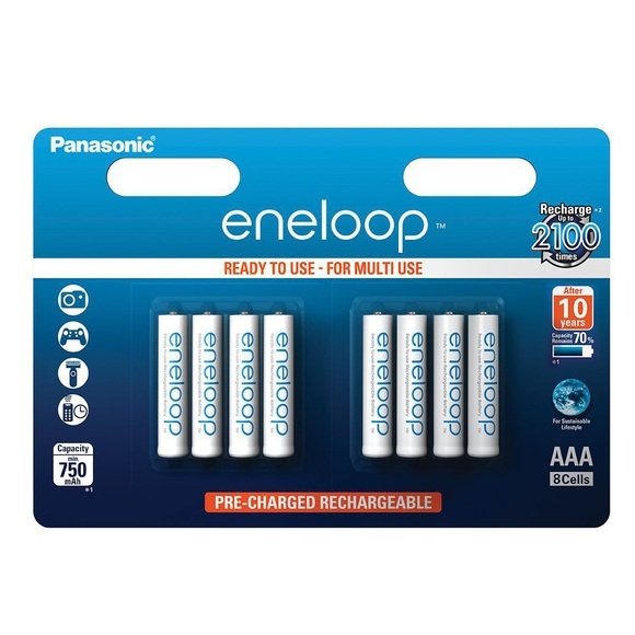 Panasonic Eneloop 8x AAA 750mAh Batterie