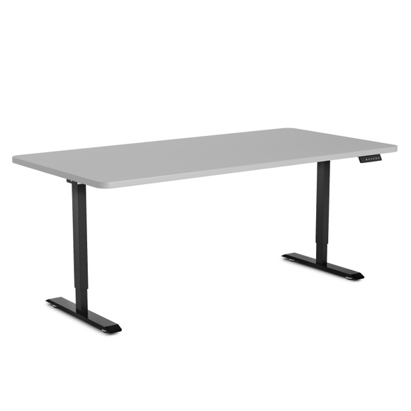 Stehpult elektrisch PREMIUM grau/schwarz 160 x 80 cm