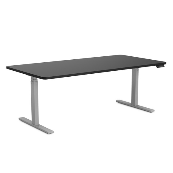 Stehpult elektrisch PREMIUM schwarz/grau 180 x 90 cm