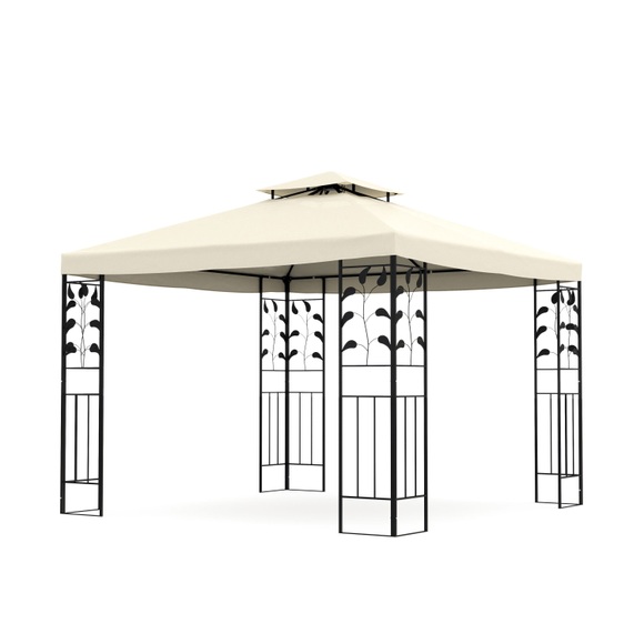 Gartenpavillon Gazebo 3 x 3 m beige