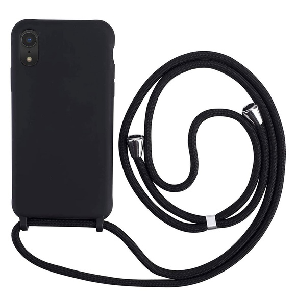 Handyhülle mit Band iPhone XR schwarz