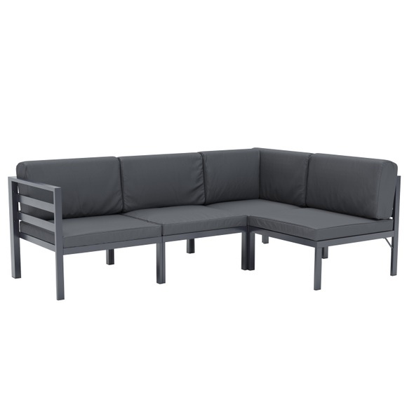 Lounge SAMBIA 4-teilig anthrazit