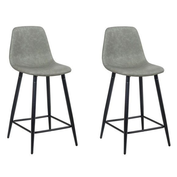 Barhocker DAVY grau 2er Set