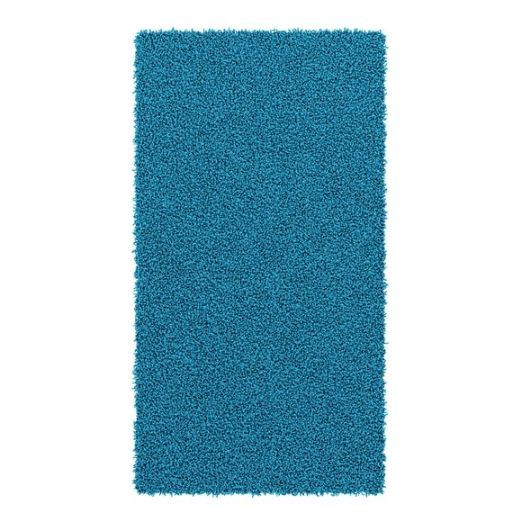 Hochflor Teppich 60 x 110 cm türkis