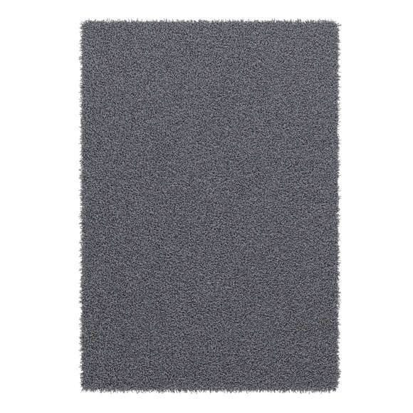 Hochflor Teppich 80 x 150 cm grau