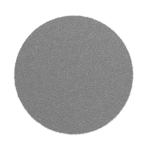 Hochflor Teppich rund 120 cm grau