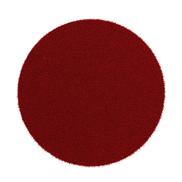 Hochflor Teppich rund 120 cm rot