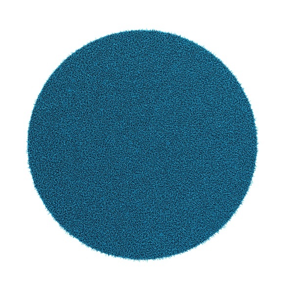 Hochflor Teppich rund 120 cm türkis