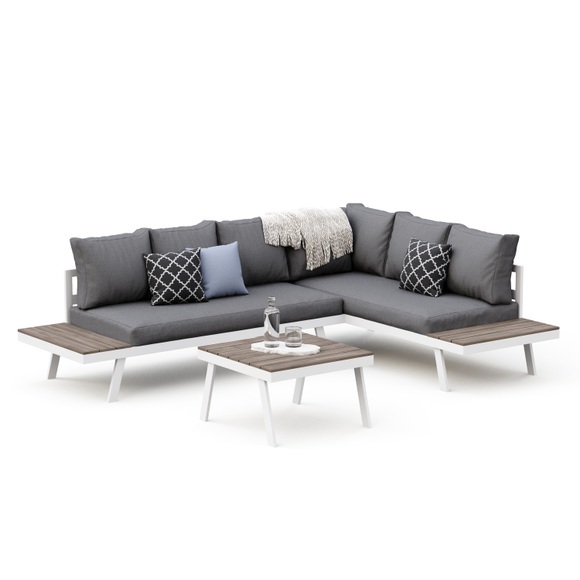 Lounge PHILOMEA anthrazit/weiss