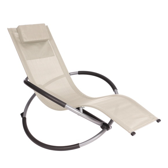 Sonnenliege Schaukelstuhl SAMANA beige