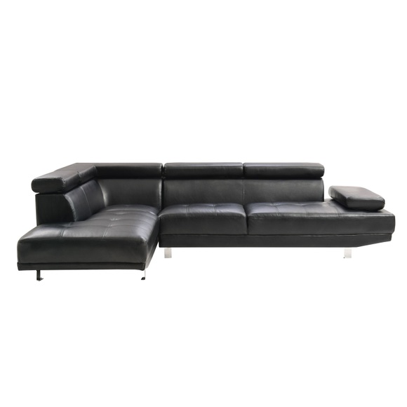 Ecksofa PHILIP links schwarz
