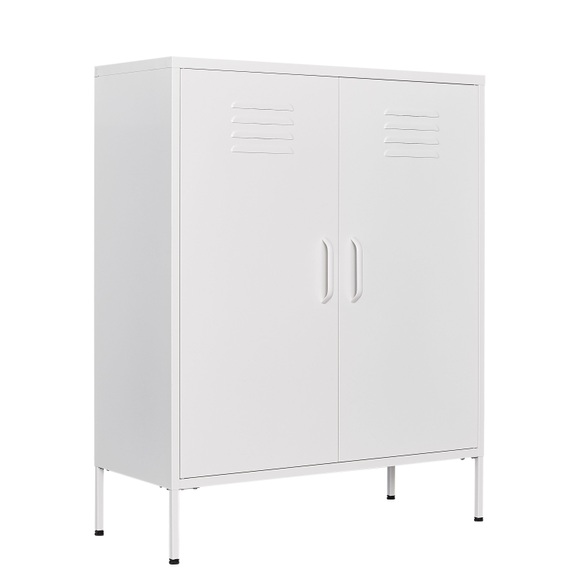 Kommode Metall KLAUS 80 x 101 cm weiss