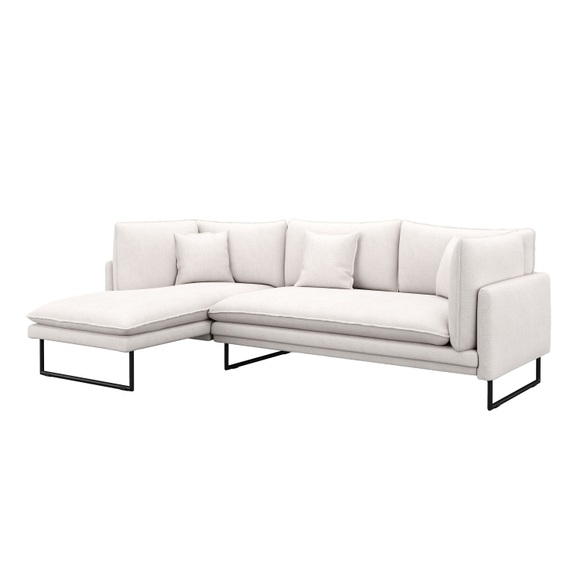 Ecksofa Bouclé MARISA links creme