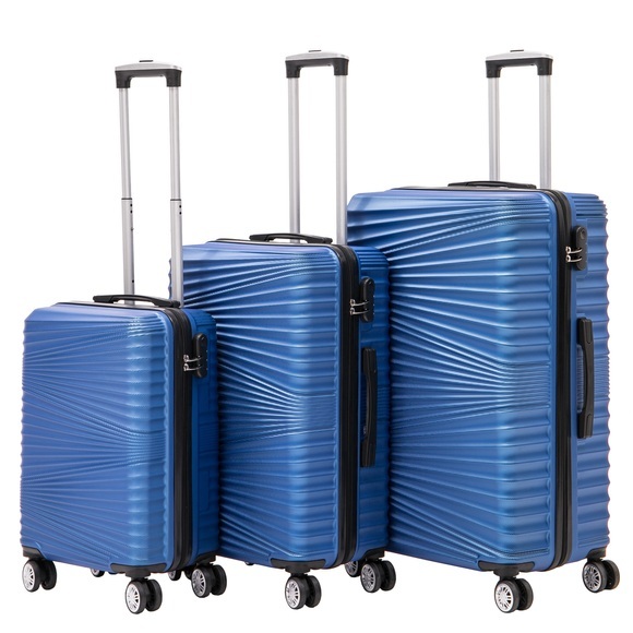 Reisekoffer Hartschalenkoffer NIA 3er Set blau