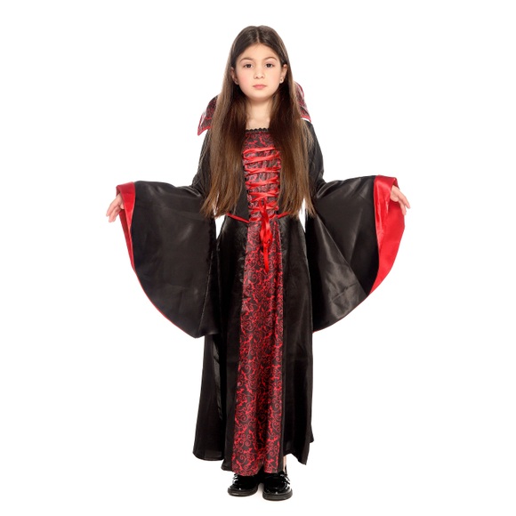 Kinderkostüm Vampir Kleid Grösse 128
