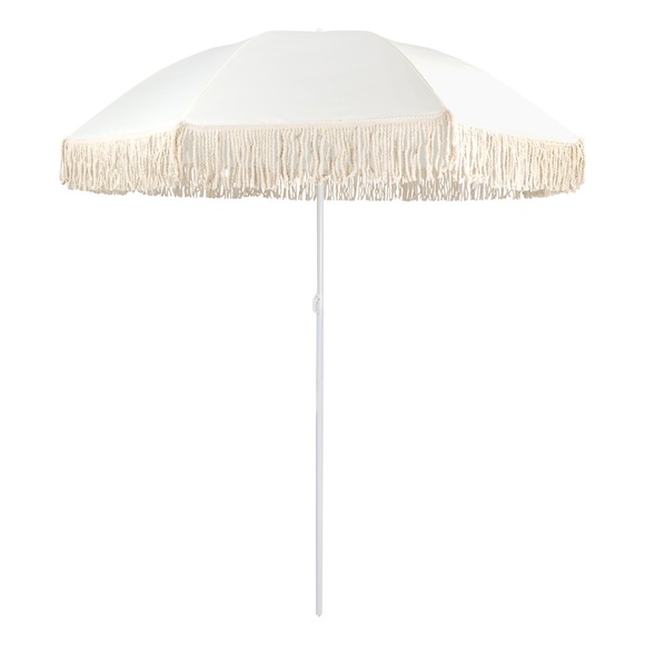 Sonnenschirm Strandschirm SEA mit Fransen 160 cm beige