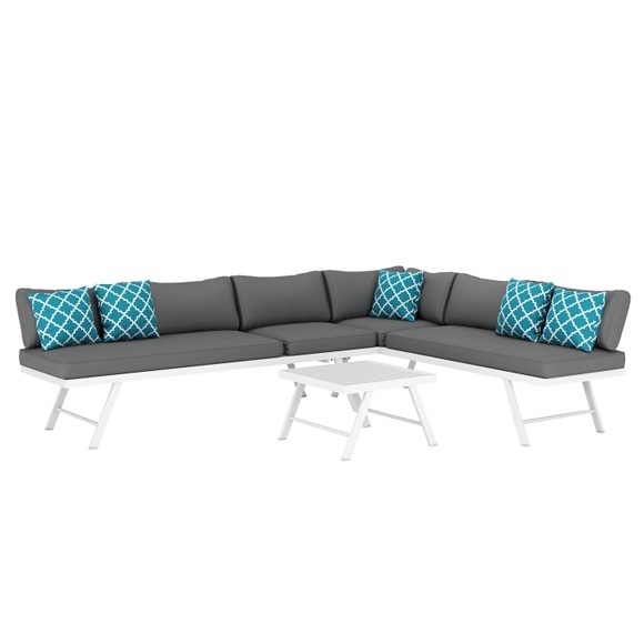 Lounge CALVI multifunktional anthrazit/weiss