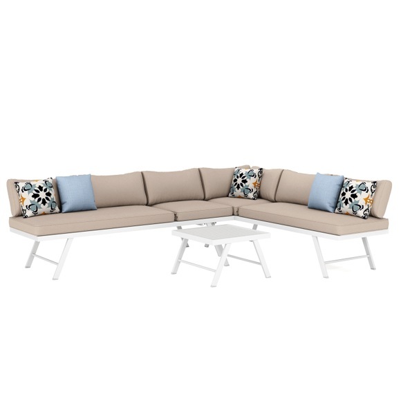 Lounge CALVI multifunktional beige/weiss