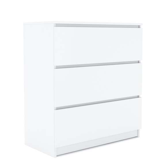 Kommode TALA 3 Schubladen 70 x 77 cm weiss