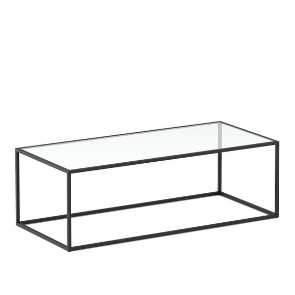 Beistelltisch Glas NITE 110 x 50 x 36 cm schwarz