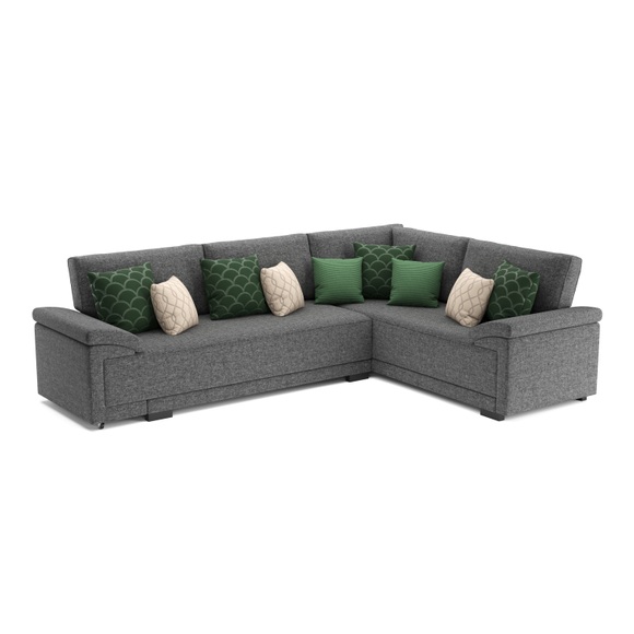 Ecksofa mit Schlaffunktion LYNN rechts anthrazit