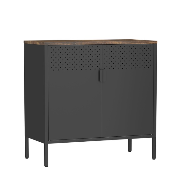 Kommode Metall AMET 80 x 80 cm schwarz