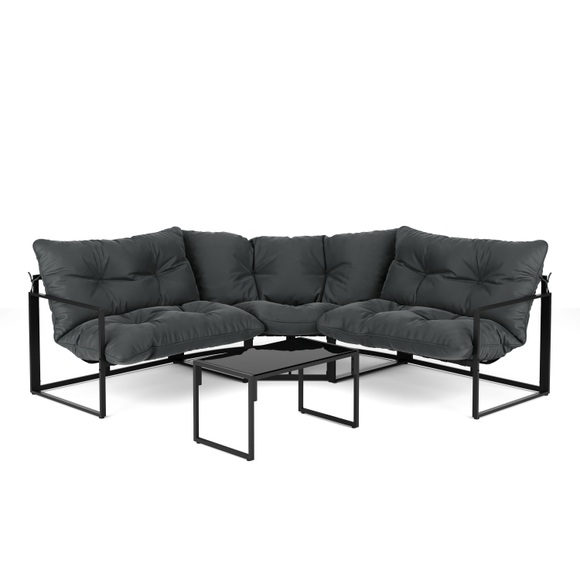 Lounge FLORENZIA anthrazit/schwarz